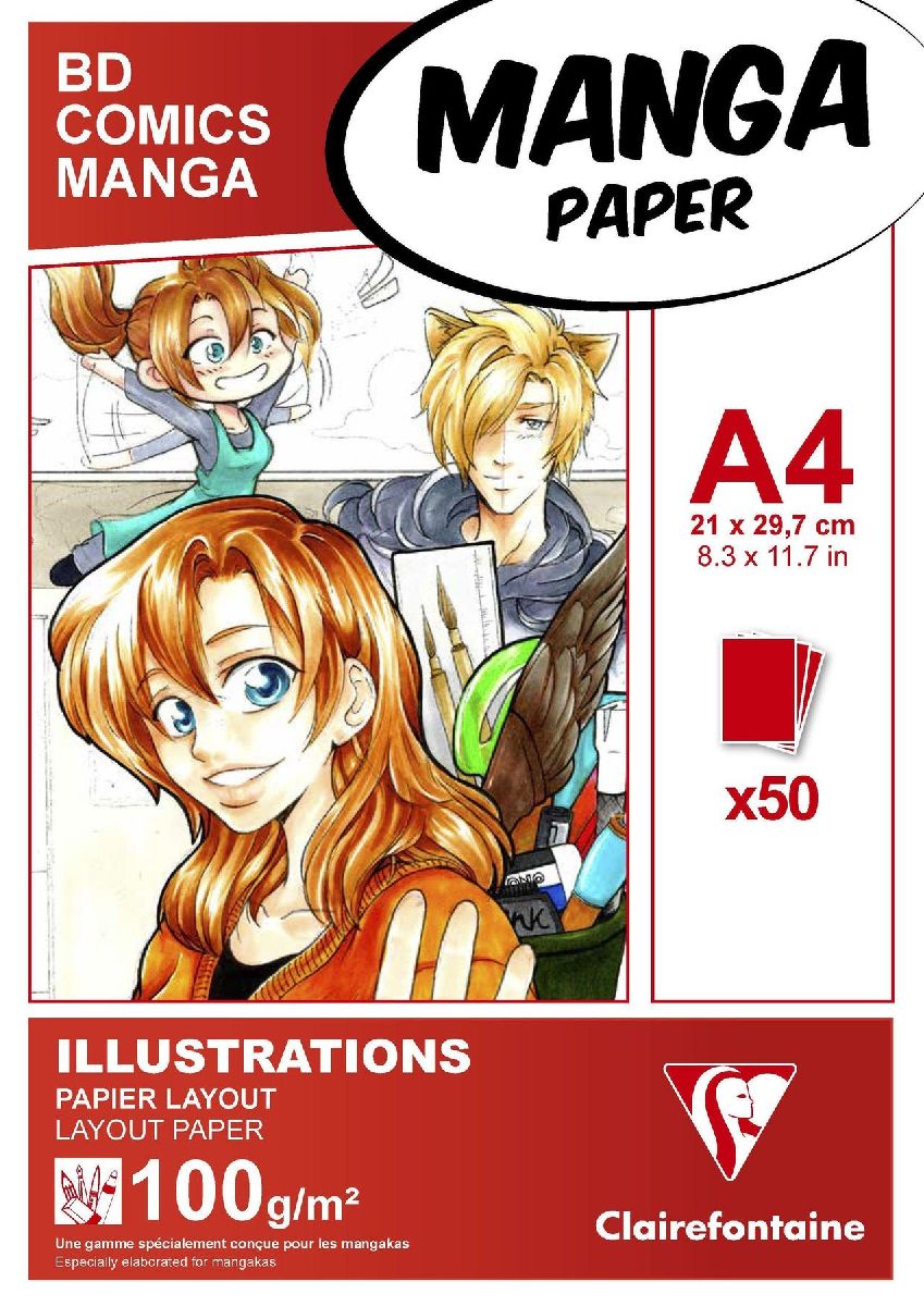 Layoutblock für Mangas und Comics A4 50 Blatt 100g