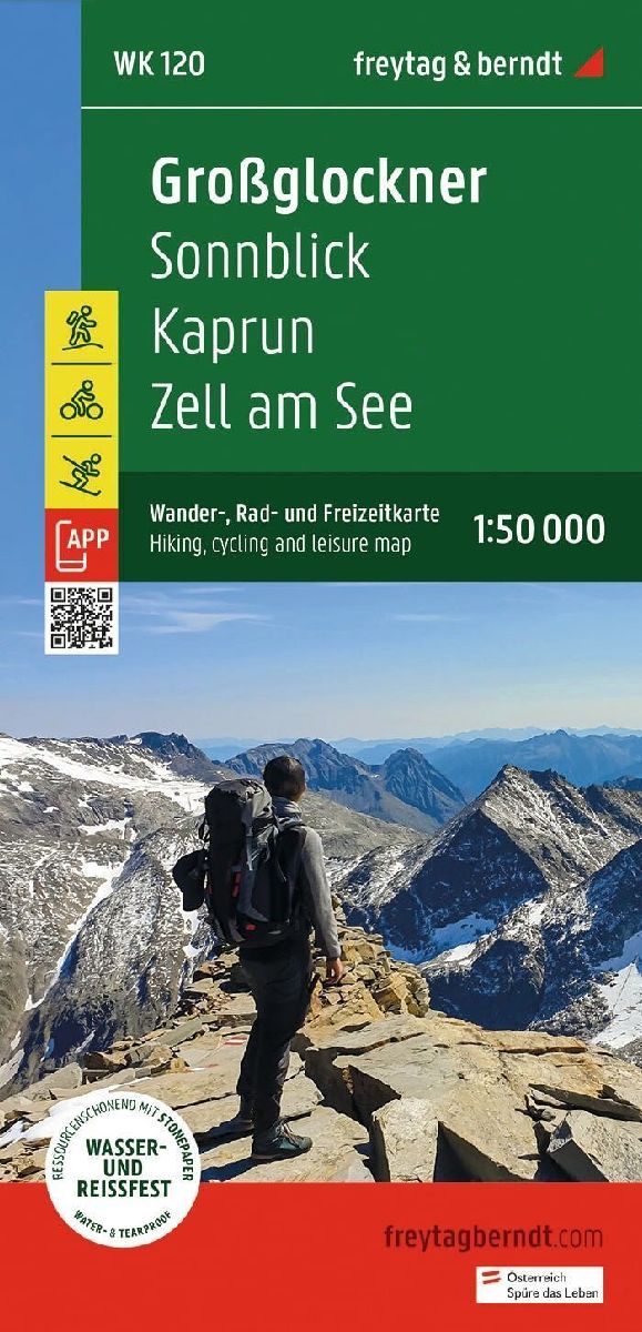 freytag & berndt Wanderkarte WK 120 Großglockner, Sonnblick - Kaprun - Zell am See 1:50.000