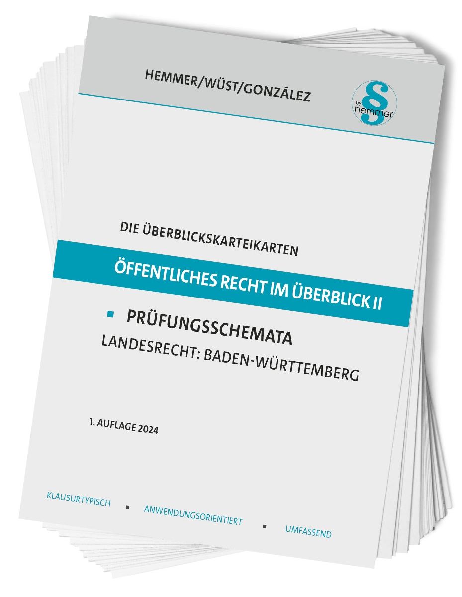 Die Überblickskarteikarten Öffentliches Recht im Überblick II