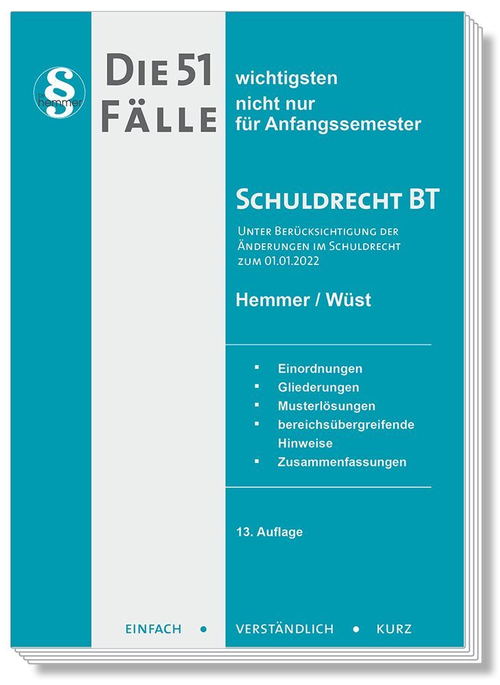 Die 51 wichtigsten Fälle Schuldrecht BT