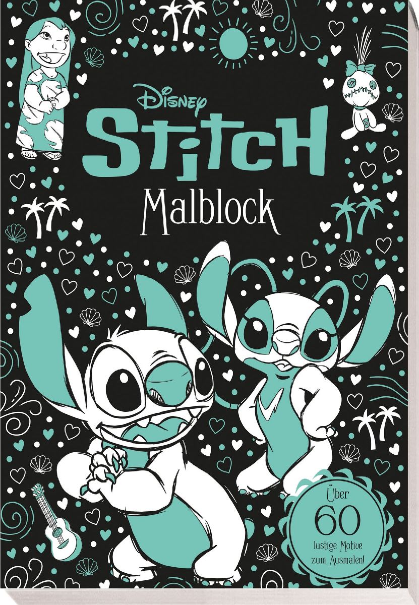 Disney Stitch: Malblock: über 60 lustige Motive zum Ausmalen!