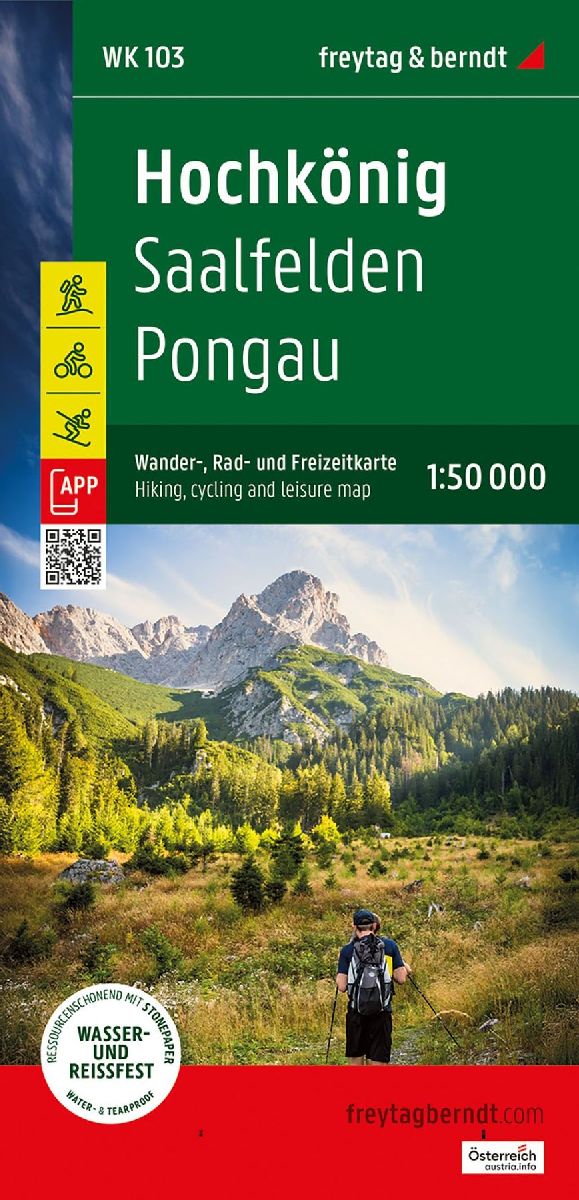 freytag & berndt Wanderkarte WK 103 Hochkönig, Saalfelden - Pongau 1:50.000