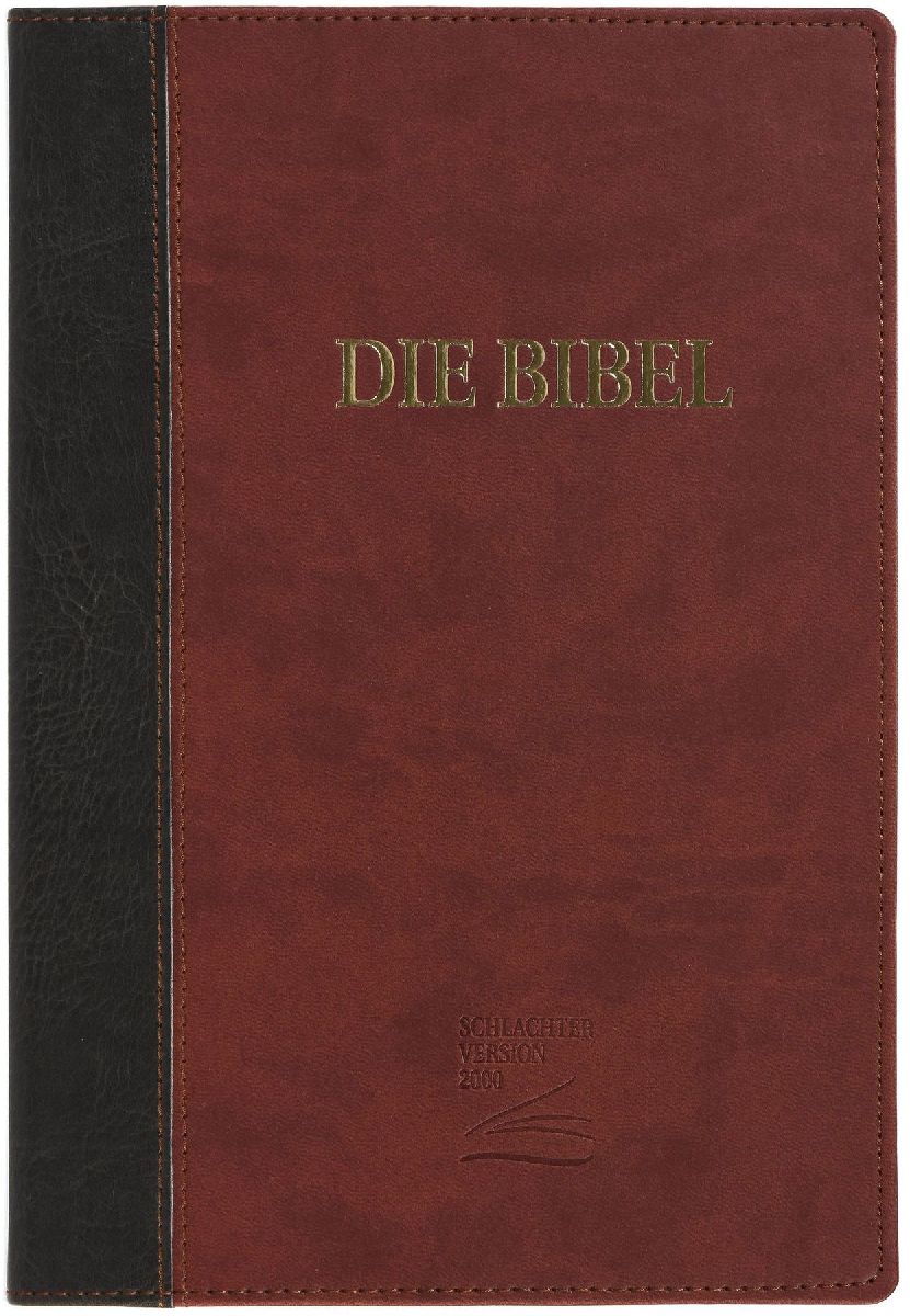Schlachter 2000 Bibel - Großdruckausgabe (Softcover, grau/braun)
