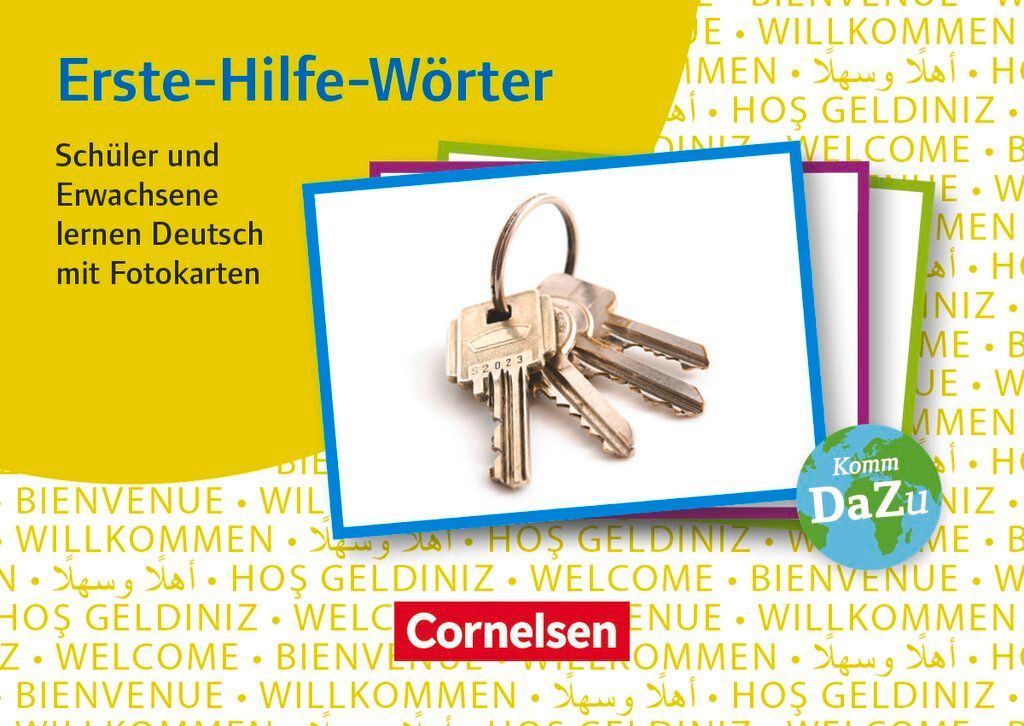 Erste-Hilfe-Wörter: Schüler und Erwachsene lernen Deutsch mit Fotokarten