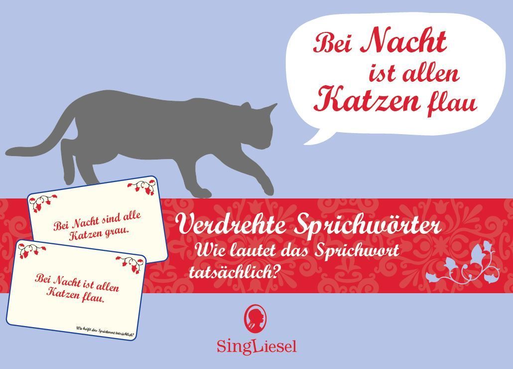 Verdrehte Sprichwörter. Das lustige Quiz-Spiel für Senioren. Spiele-Box mit 100 Karten