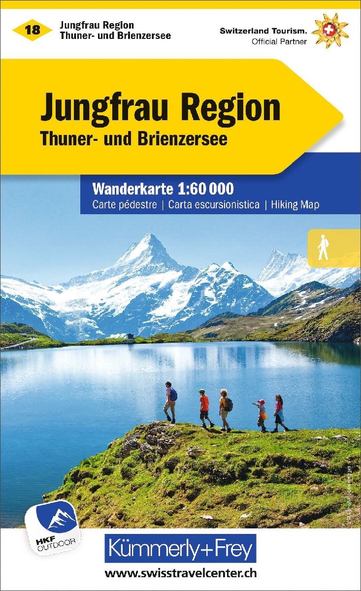 KuF Schweiz Wanderkarte 18 Jungfrau Region 1 : 60 000