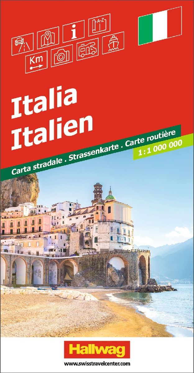 Hallwag Strassenkarte Italien 1:1 Mio.