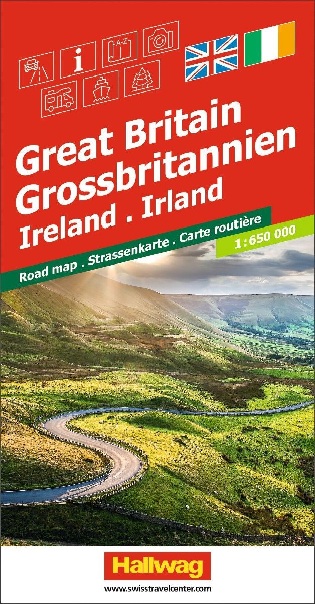 Hallwag Strassenkarte Grossbritannien, Irland 1:650.000