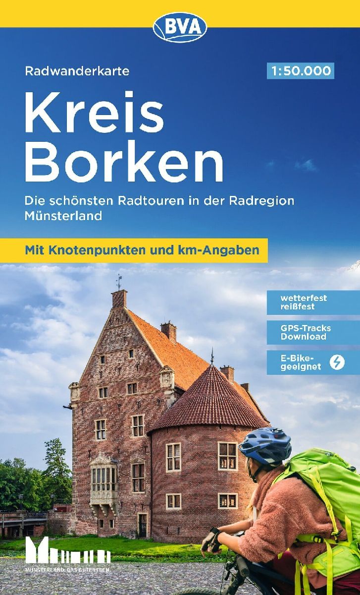 BVA Radwanderkarte Kreis Borken mit Knotenpunkten 1:50.000