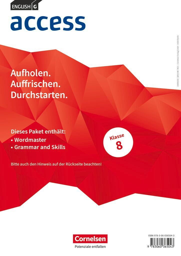 English G Access Band 4: 8. Schuljahr - Wordmaster und Grammar and Skills (Im Paket)