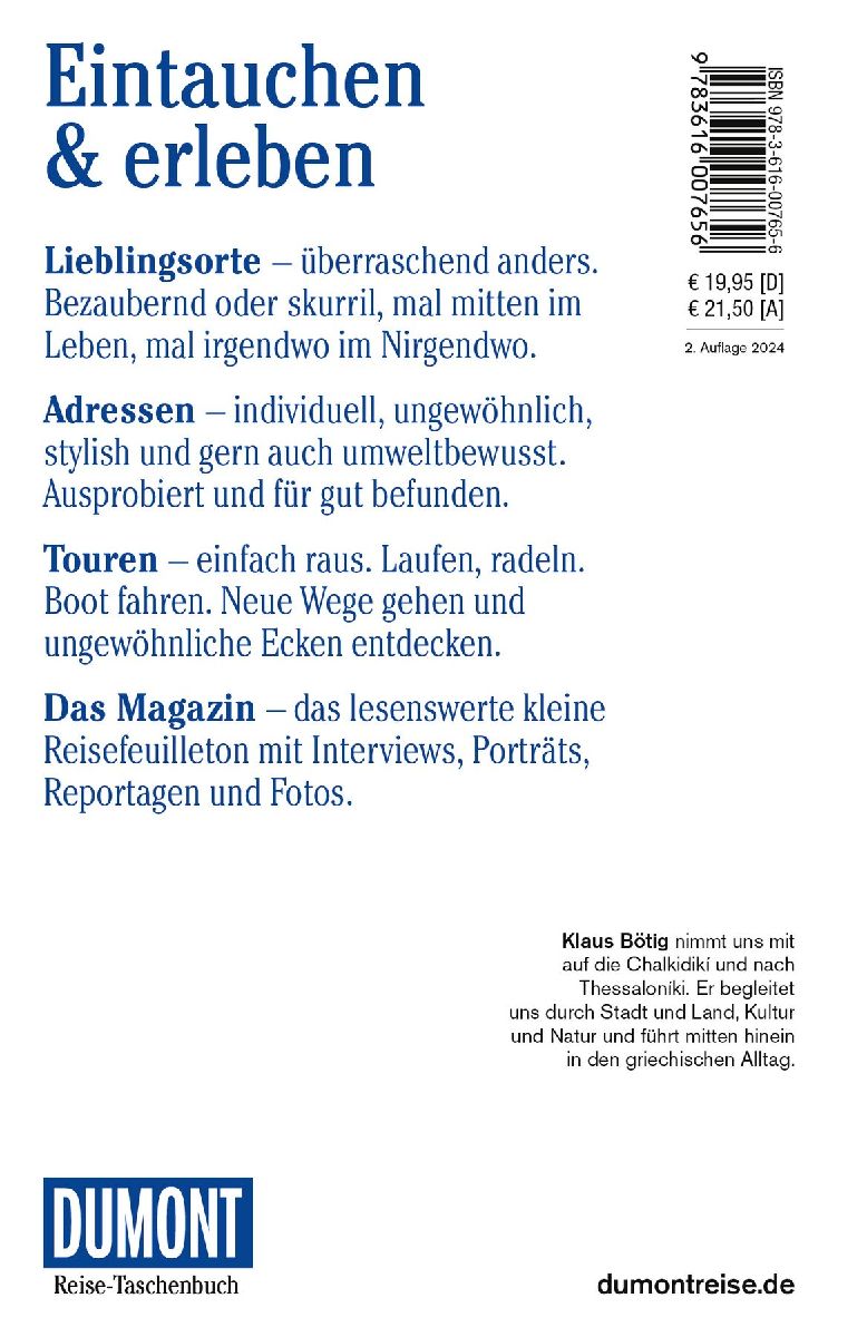 DUMONT Reise-Taschenbuch Reiseführer Chalkidikí & Thessaloníki
