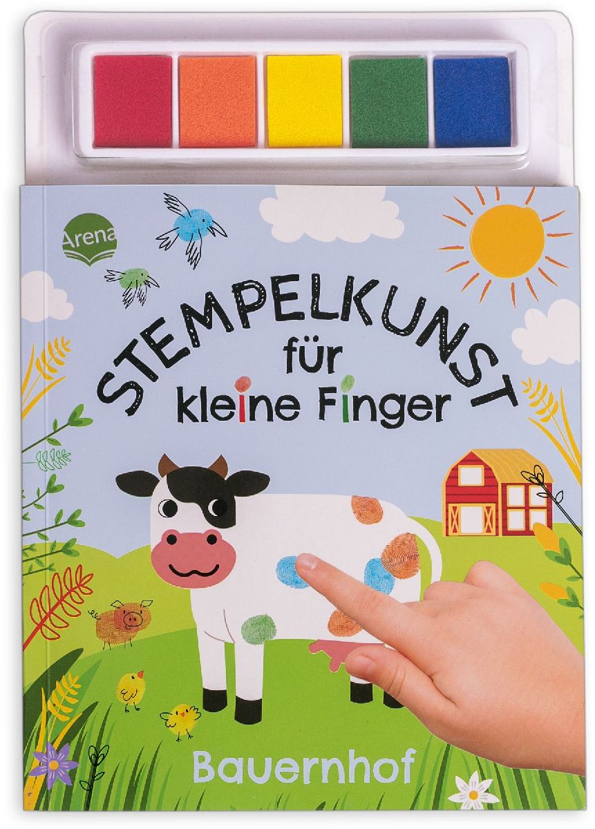 Stempelkunst für kleine Finger. Bauernhof