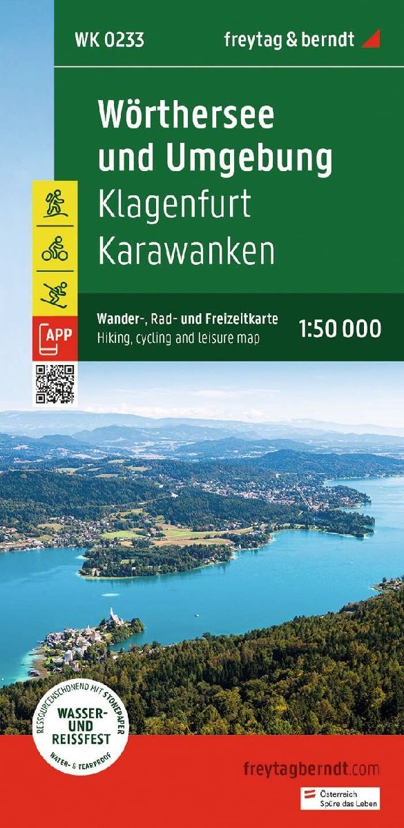 freytag & berndt Wanderkarte WK 0233 Wörthersee und Umgebung, Klagenfurt - Karawanken 1:50.000