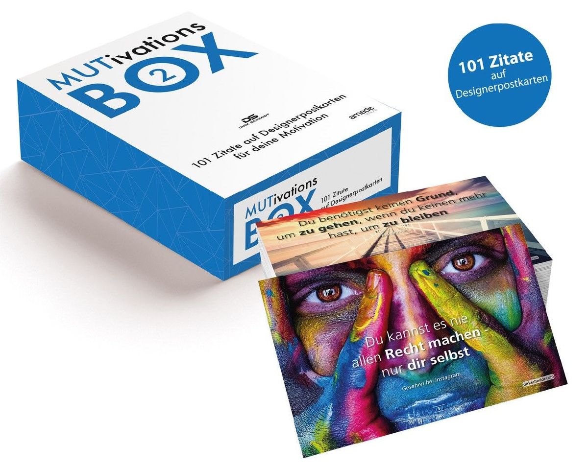 MUTivationsbox 2 - 101 Zitate auf Designerpostkarten