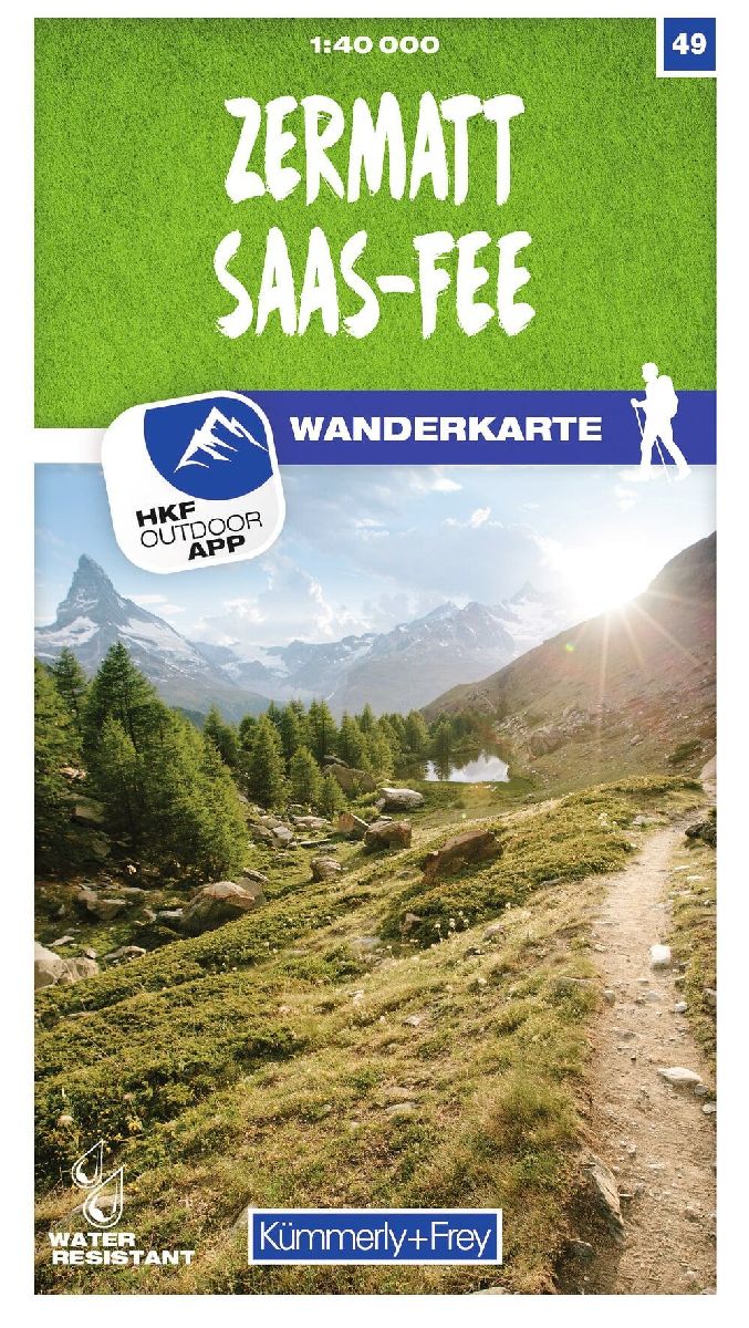 Zermatt - Saas-Fee 49 Wanderkarte 1:40 000 matt laminiert