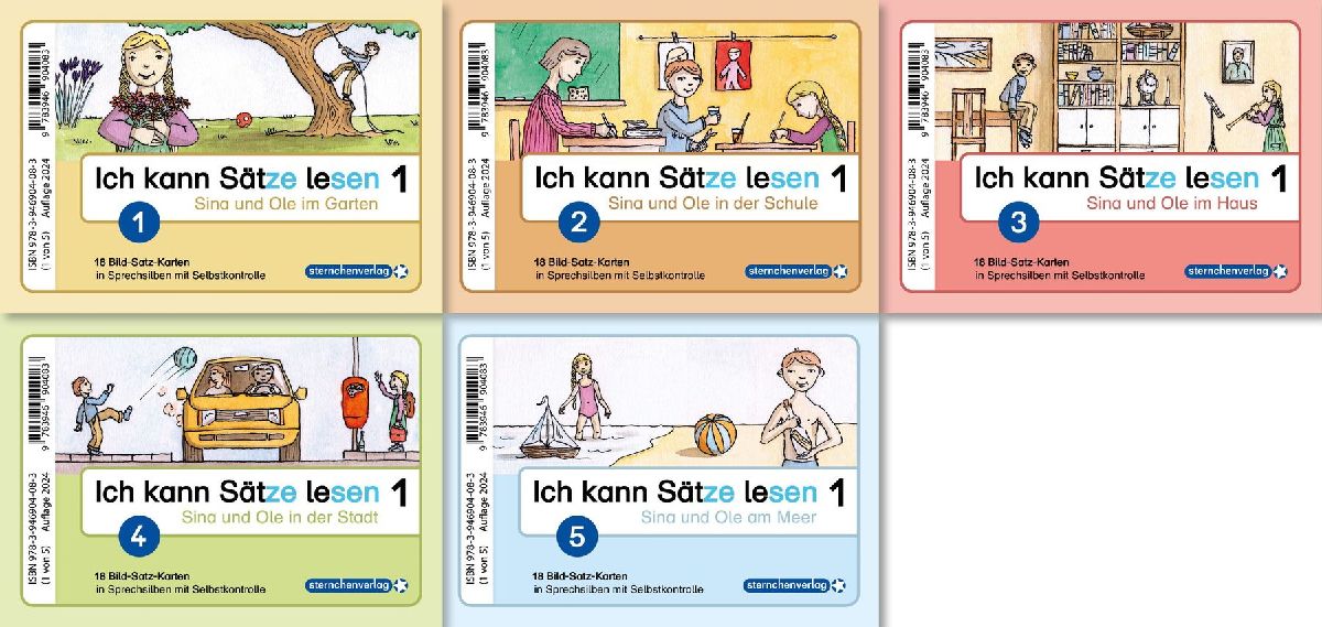 Ich kann Sätze lesen - In Silbenschreibweise - 90 Bild-Satz-Karten mit Selbstkontrolle