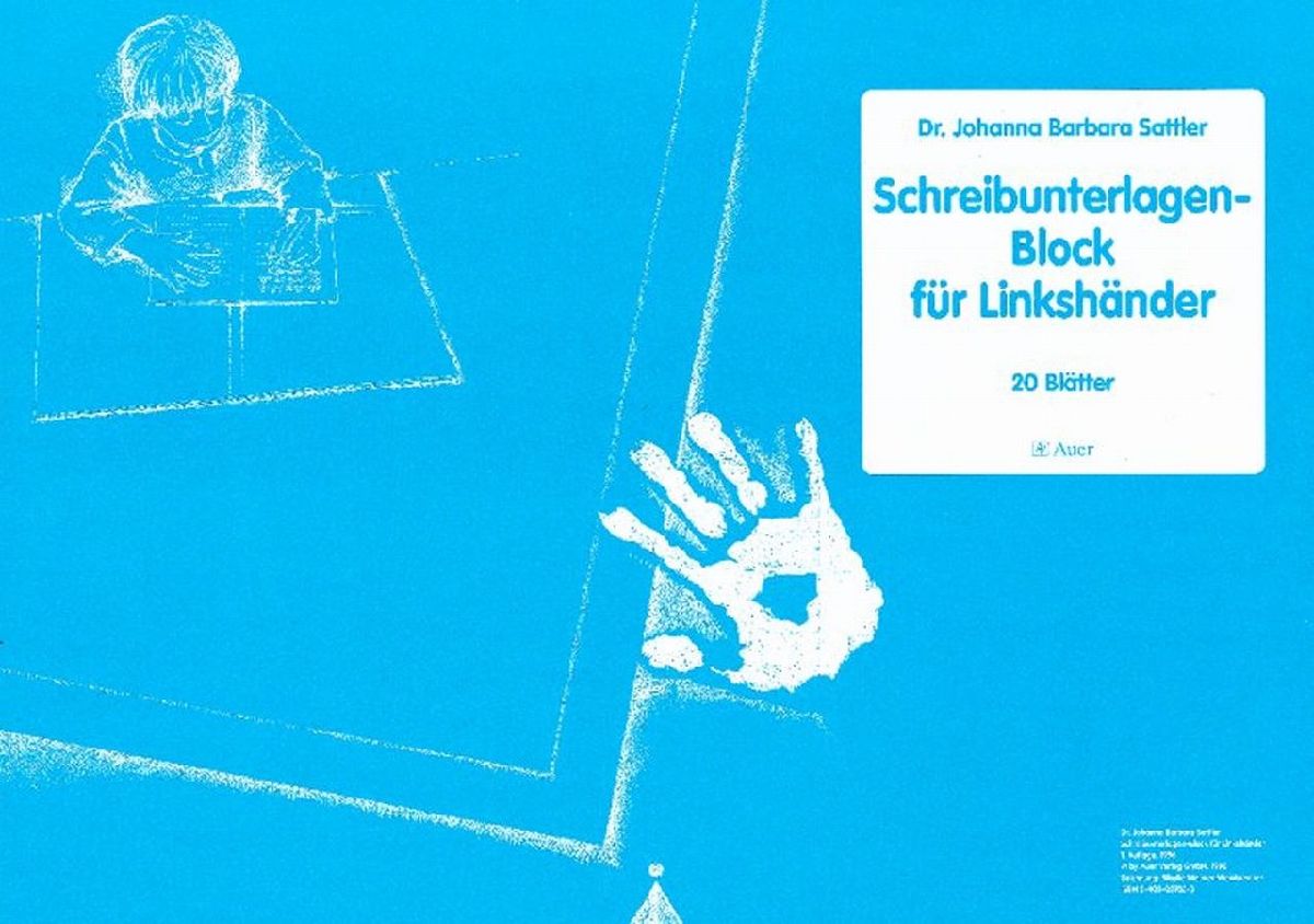 Schreibunterlagenblock für Linkshänder