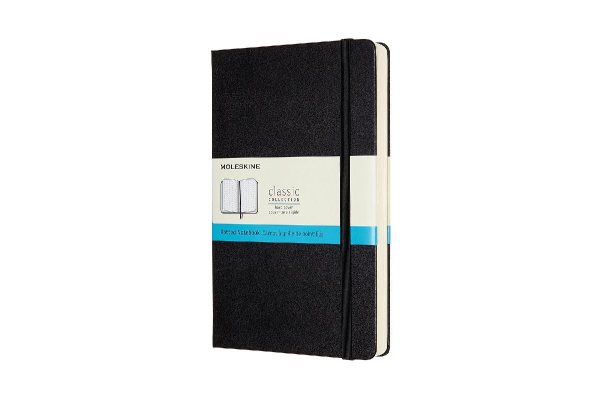 Moleskine Notizbuch Large/A5, Punktraster, Erweiterte Seitenanzahl, Schwarz