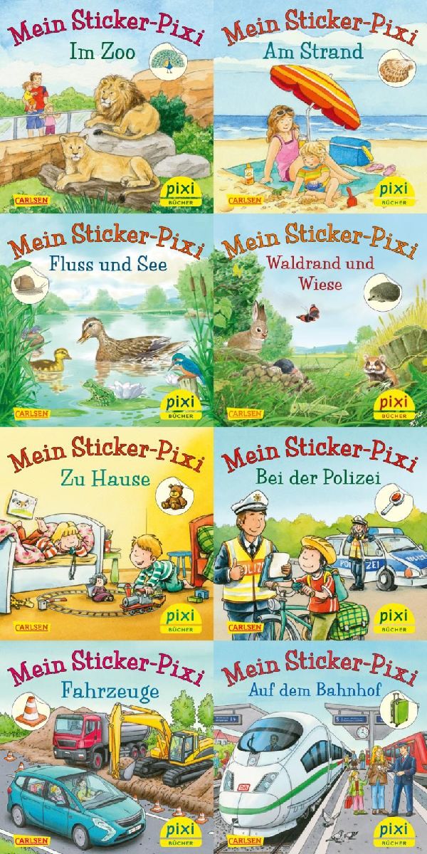 Pixi-Serie Nr. 234. Pixis neue Sticker-Bücher (8x8 Exemplare)