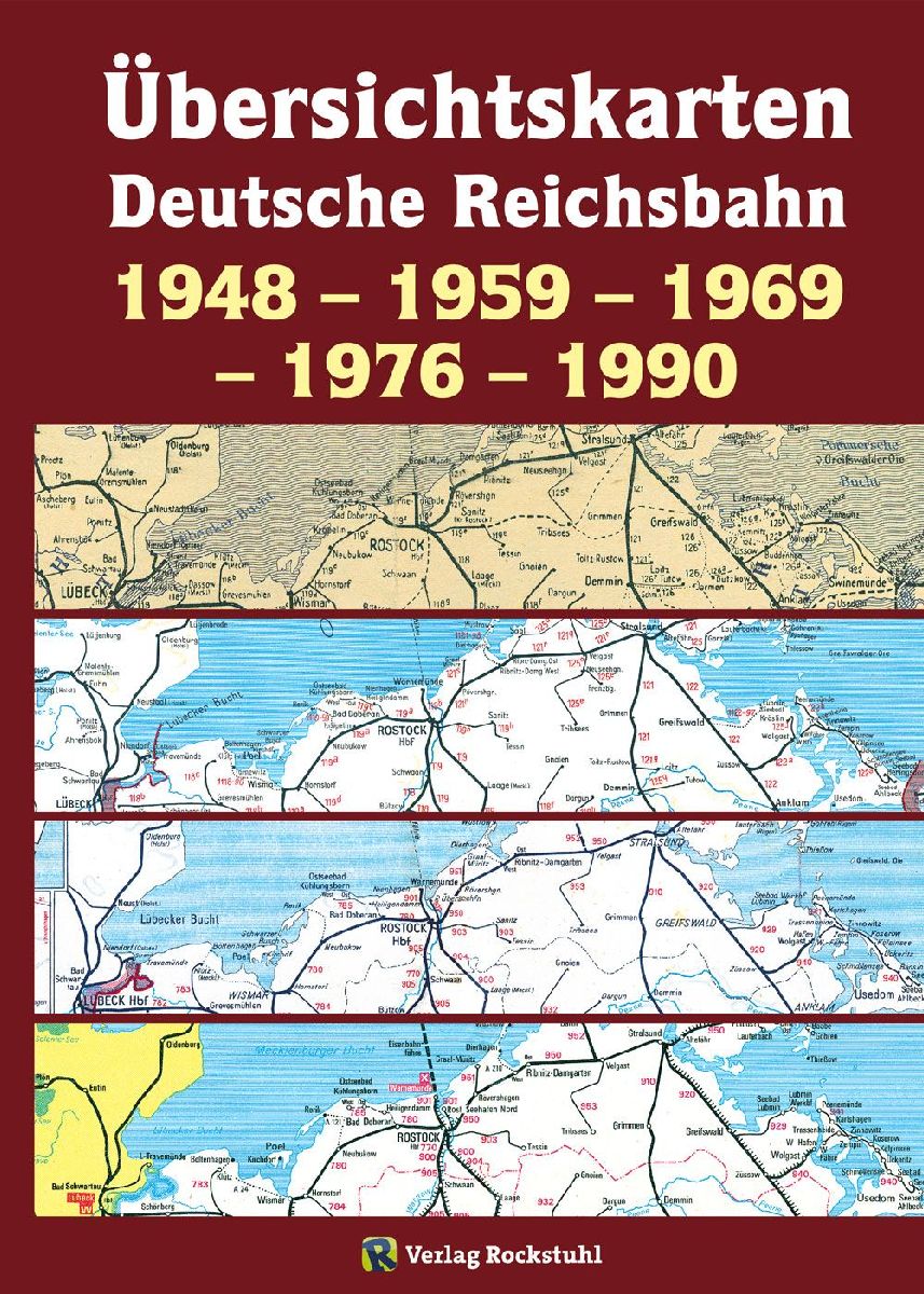Übersichtskarten der Deutschen Reichsbahn 1948 - 1959 - 1969 - 1976 - 1990