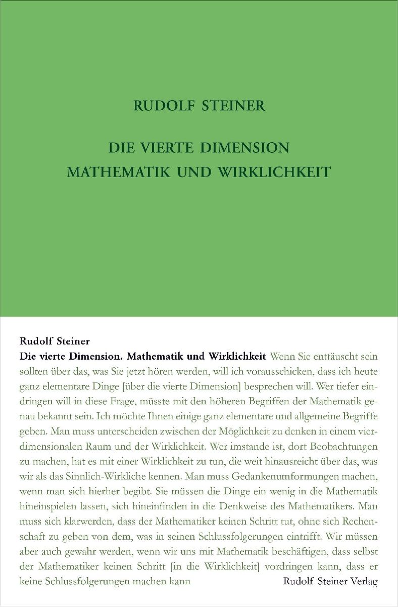 Die vierte Dimension. Mathematik und Wirklichkeit.