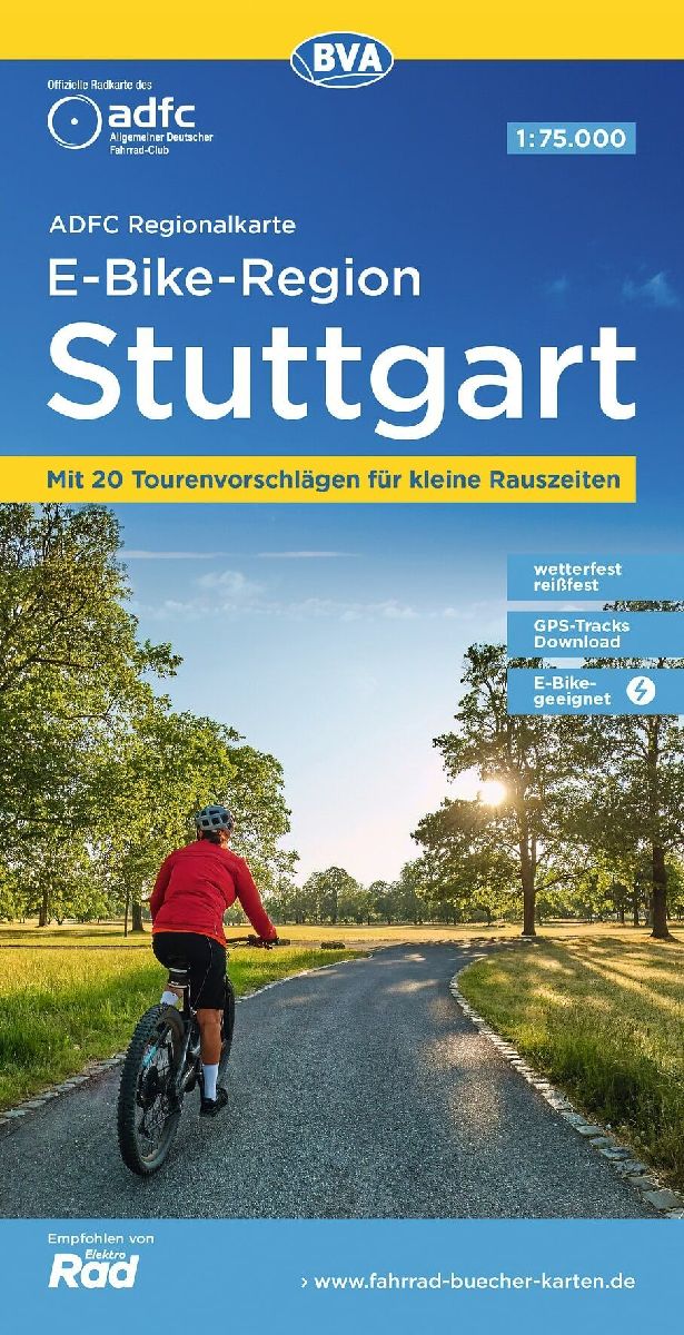 BVA ADFC Regionalkarte E-Bike-Region Stuttgart 1:75.000