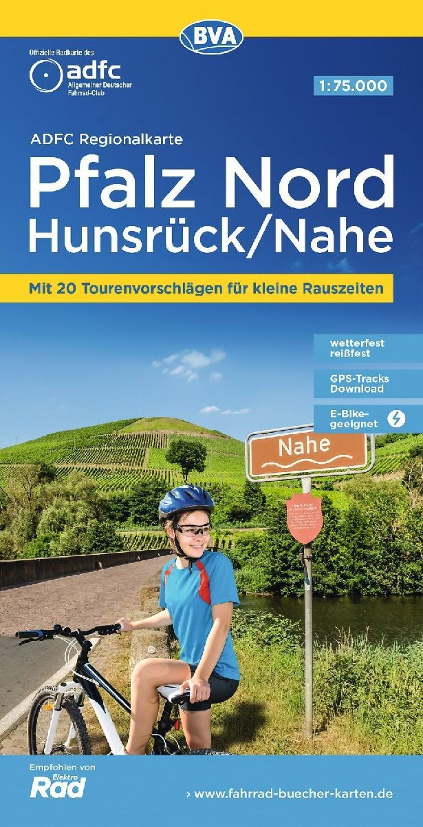 BVA ADFC Regionalkarte Pfalz Nord/ Hunsrück/ Nahe 1:75.000