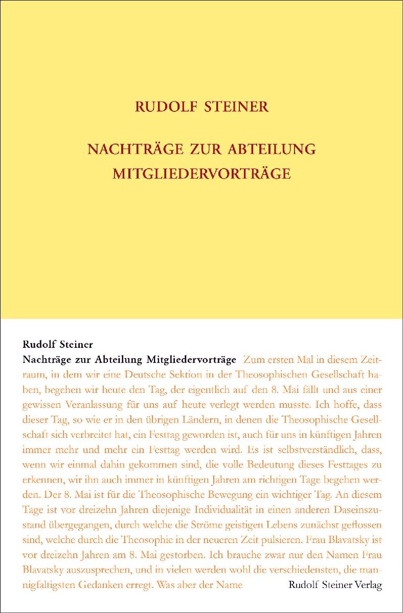 Nachträge zur Abteilung Mitgliedervorträge