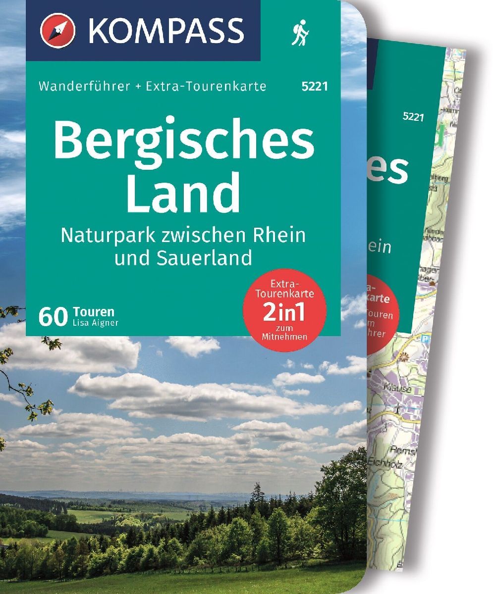 KOMPASS Wanderführer Bergisches Land, Naturpark zwischen Rhein und Sauerland, 60 Touren mit Extra-Tourenkarte