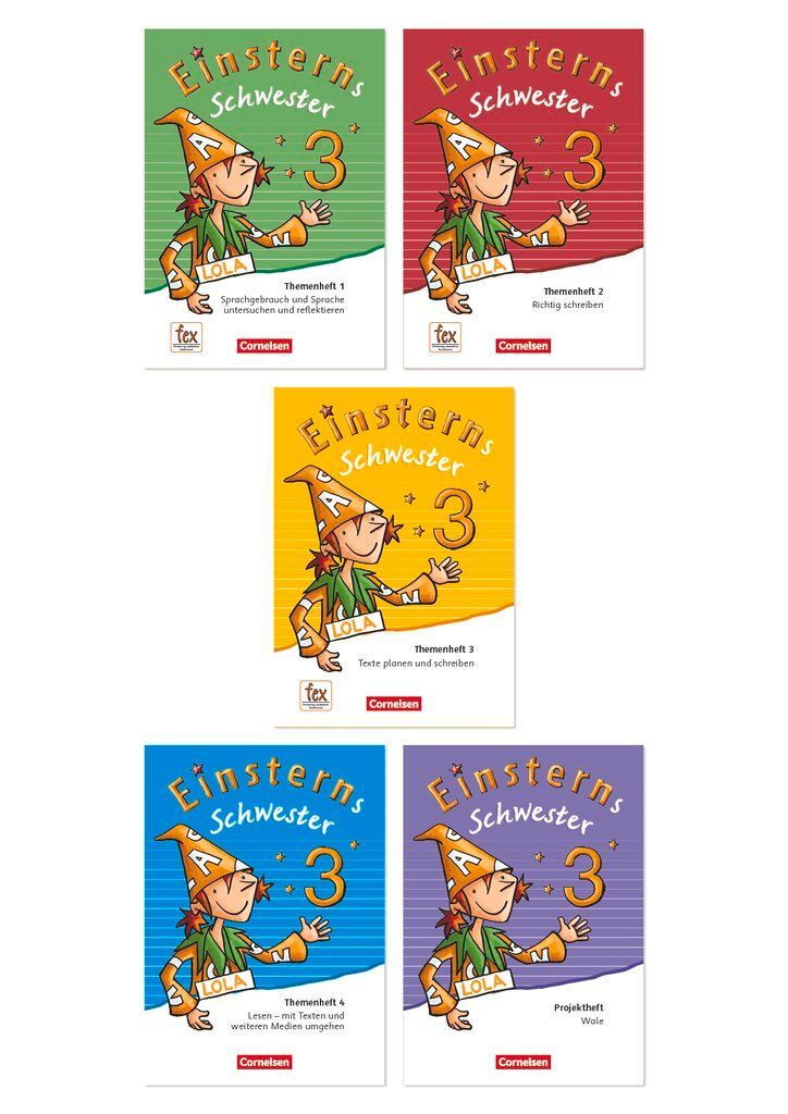 Einsterns Schwester - Sprache und Lesen 3. Schuljahr - Themenhefte 1-4 mit Projektheft mit Schuber