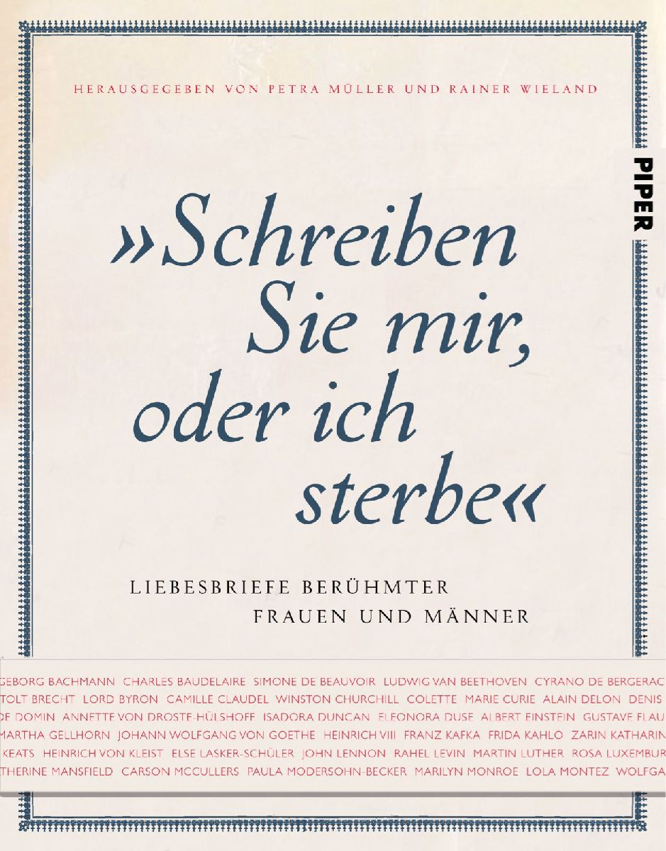 "Schreiben Sie mir, oder ich sterbe"