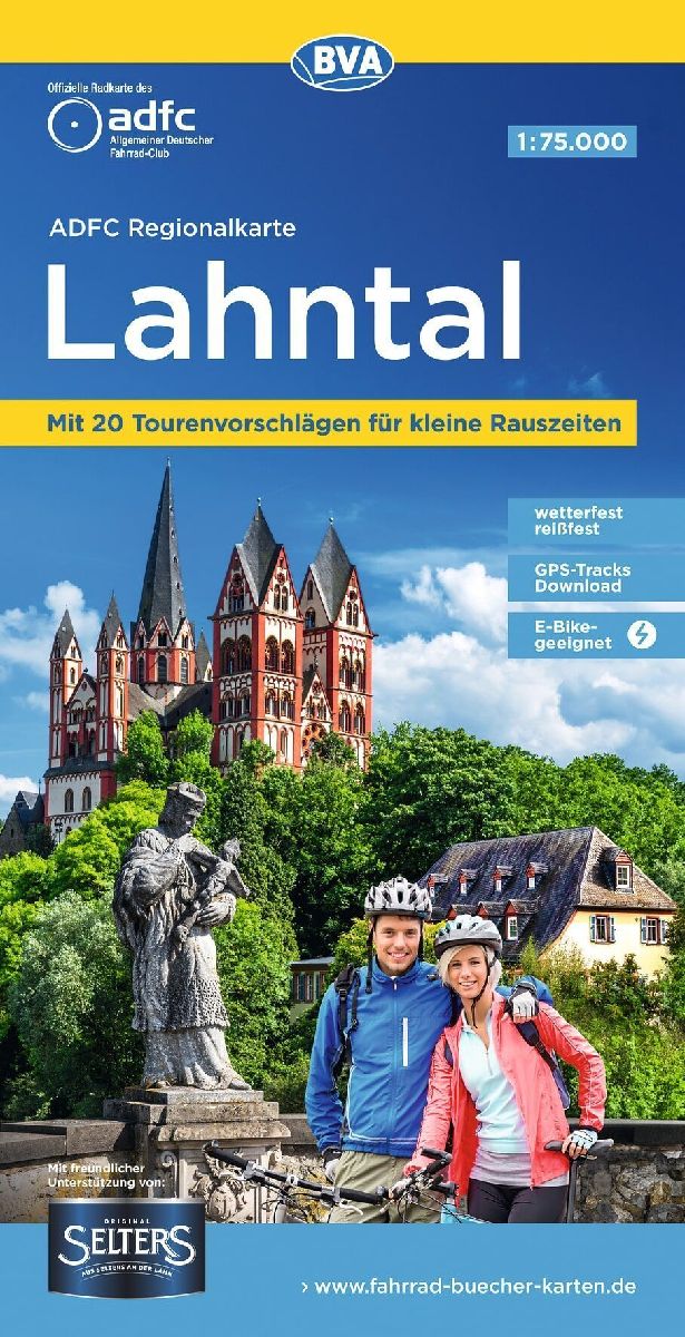 BVA ADFC Regionalkarte Lahntal, mit Knotenpunkten 1:75.000