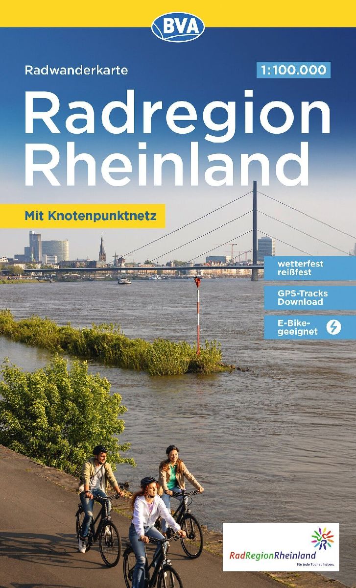 BVA Radwanderkarte RadRegion Rheinland die schönsten Radtouren mit Knotenpunkten 1:100.000