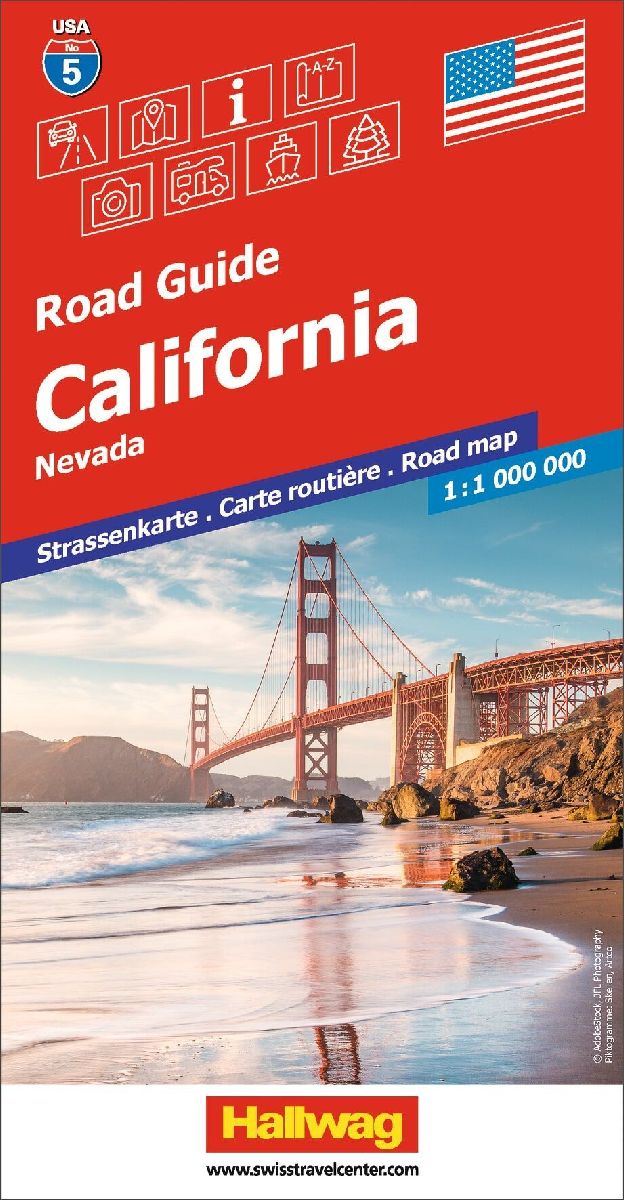 Hallwag Strassenkarte USA, California 1:1 Mio.