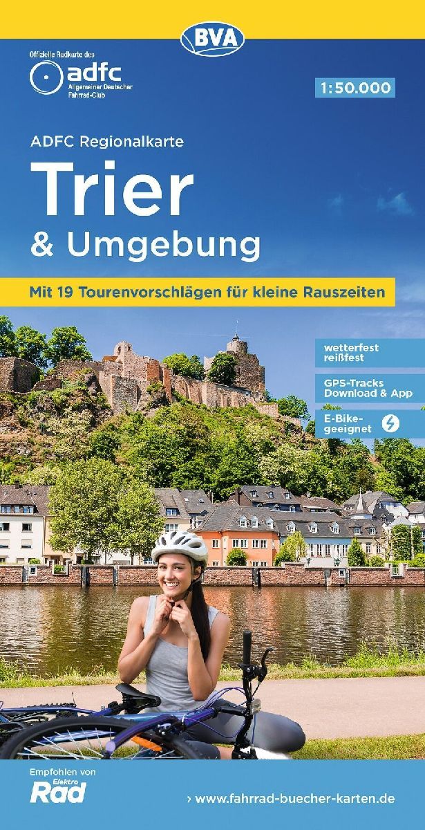 ADFC-Regionalkarte Trier und Umgebung, 1:50.000, mit Tagestourenvorschlägen, reiß- und wetterfest, GPS-Tracks Download