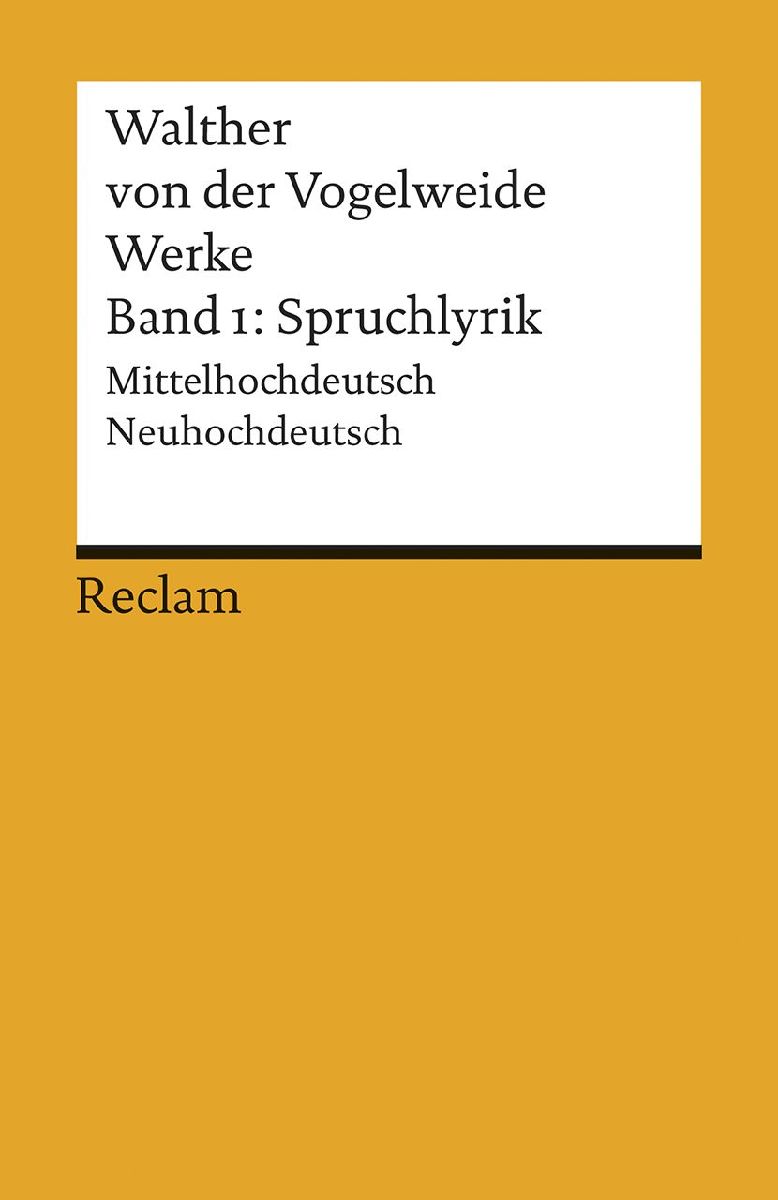 Werke 1. Spruchlyrik