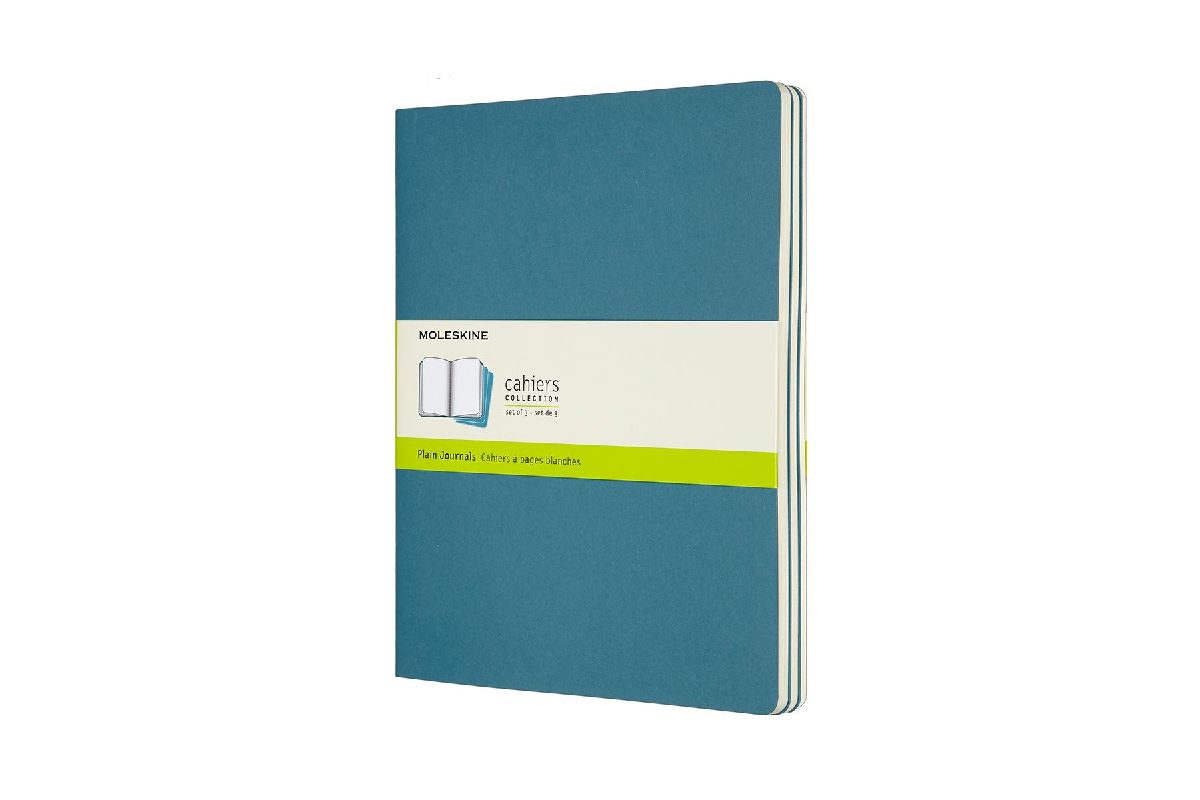 Moleskine Cahier XL, 3er Set, Blanko, Lebhaftes Blau