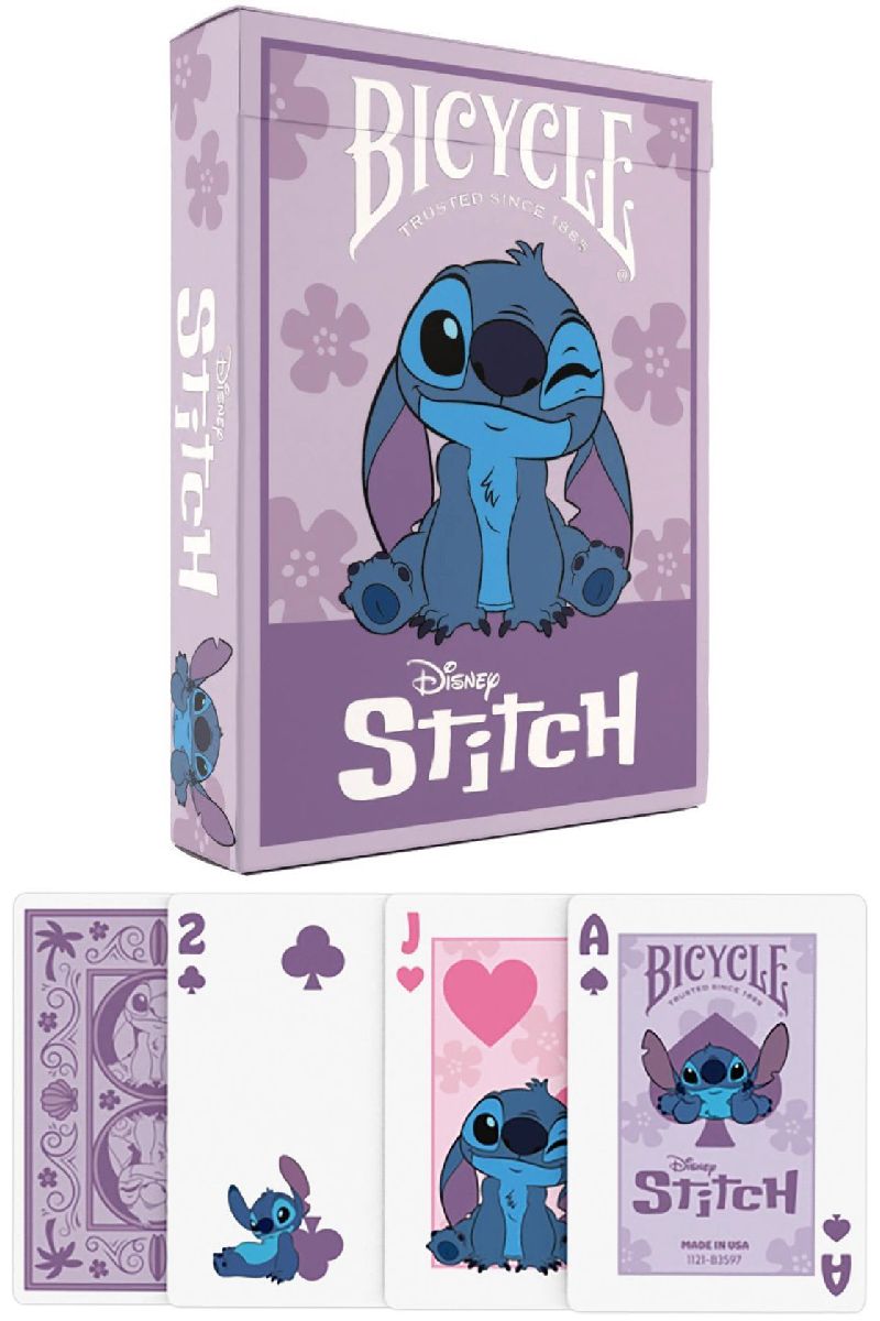 Bicycle® Disney Stitch Purple (Designer Spielkarten, Poker, Skat...)