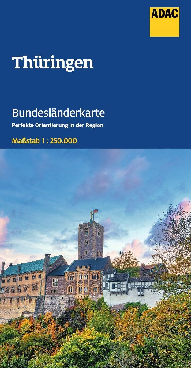 ADAC Bundesländerkarte Deutschland 08 Thüringen 1:250.000