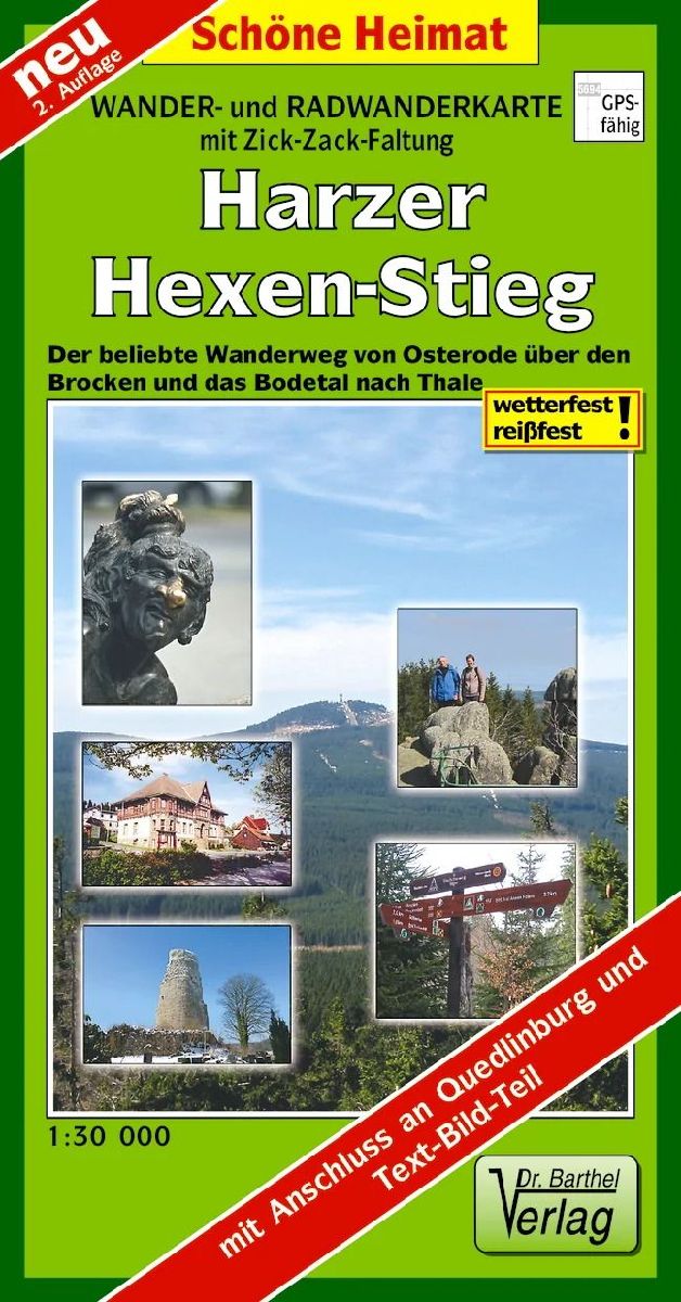 Harzer-Hexen-Stieg Radwander- und Wanderkarte 1 : 30 000
