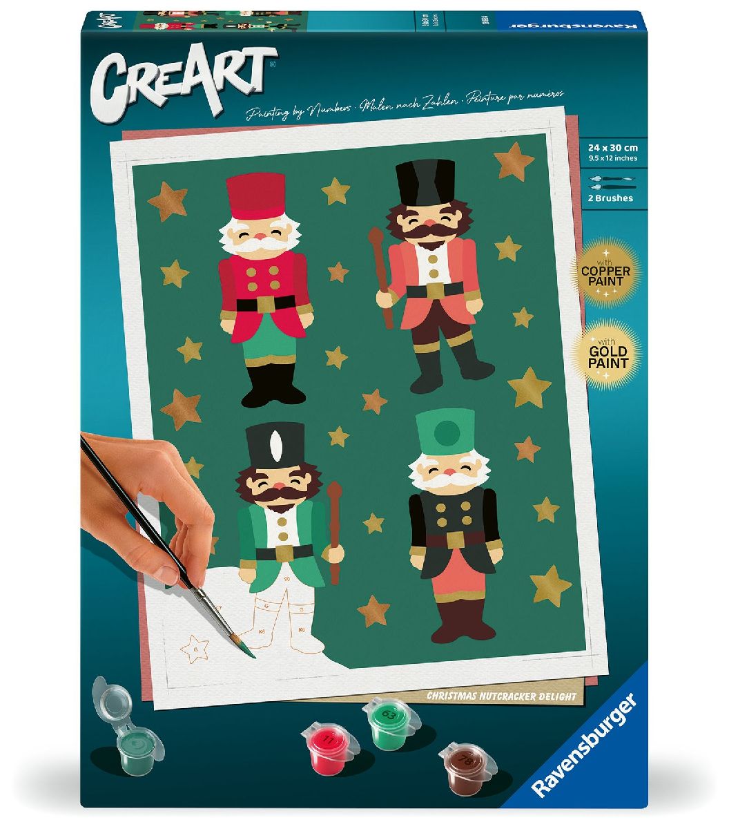 CreArt, Malen nach Zahlen Adults Trend - Weihnachts-Nussknacker