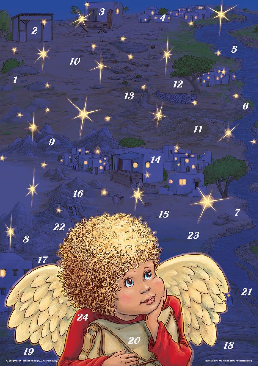 Gloria und die himmlische Tasche. Fensterbild-Adventskalender
