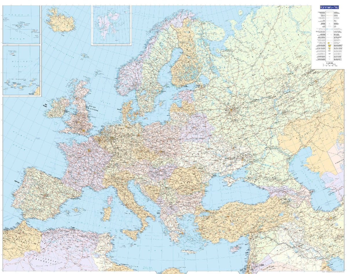 Kümmerly+Frey Europakarte politisch Poster 1:4,5 Mio.