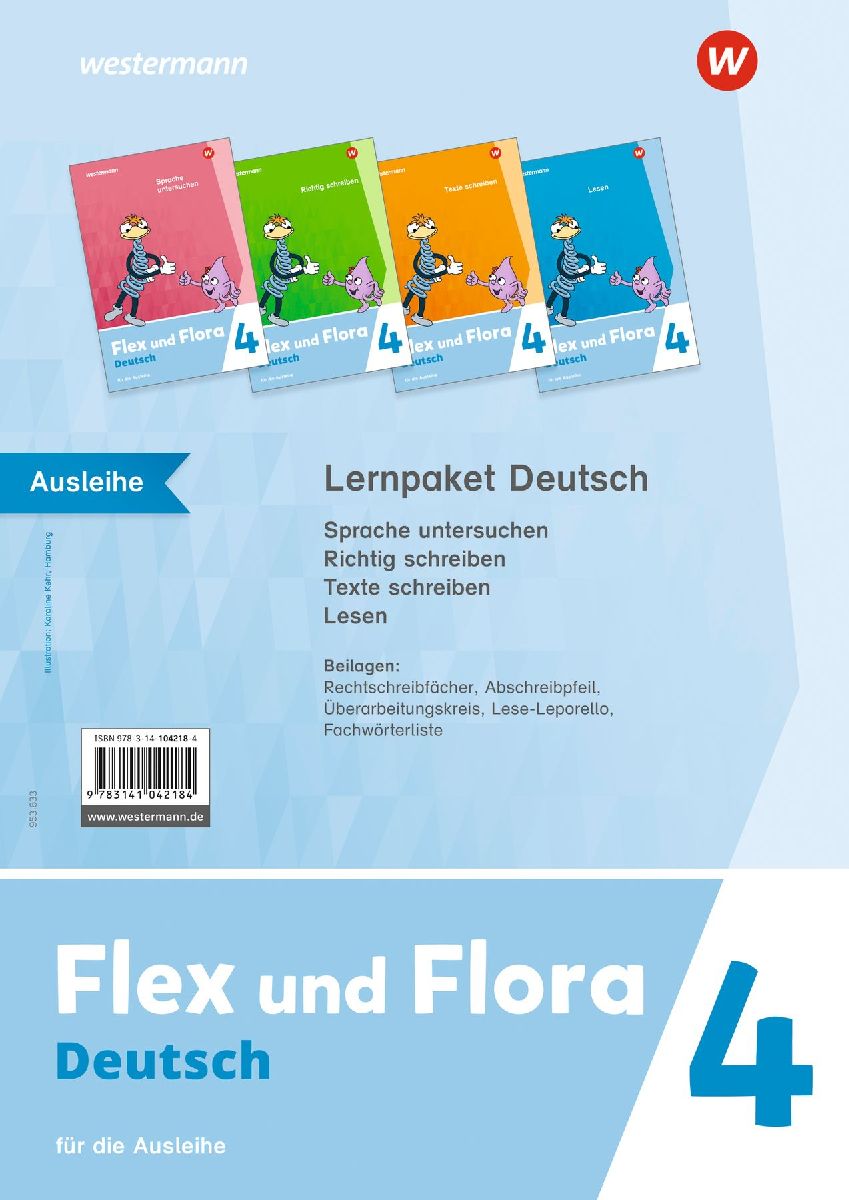 Flex und Flora 4. Lernpaket Deutsch (Druckschrift) Für die Ausleihe