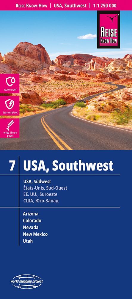 Reise Know-How Landkarte USA 07, Südwest / USA, Southwest (1:1.250.000)