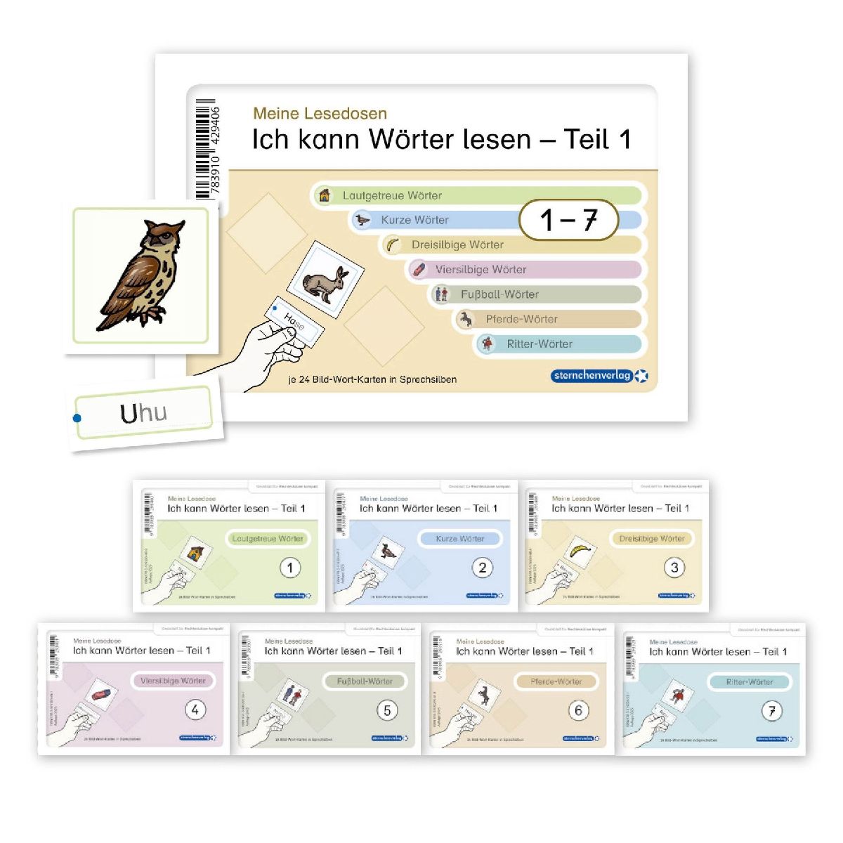 Ich kann Wörter lesen - Teil 1 - Meine Lesedosen 1-7 im Set
