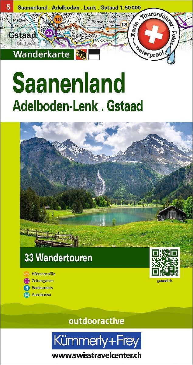 Kümmerly+Frey Wandertourenkarte 5 Saanenland 1:50.000