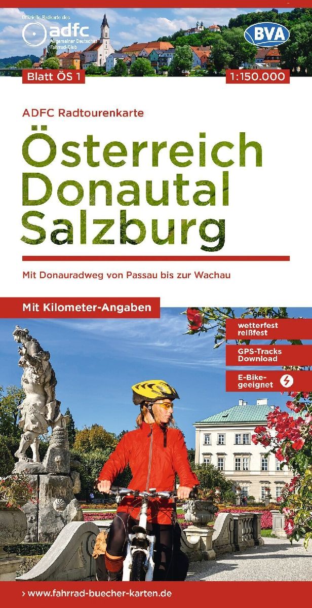 BVA ADFC Radtourenkarte Österreich Donautal Salzburg 1:150.000