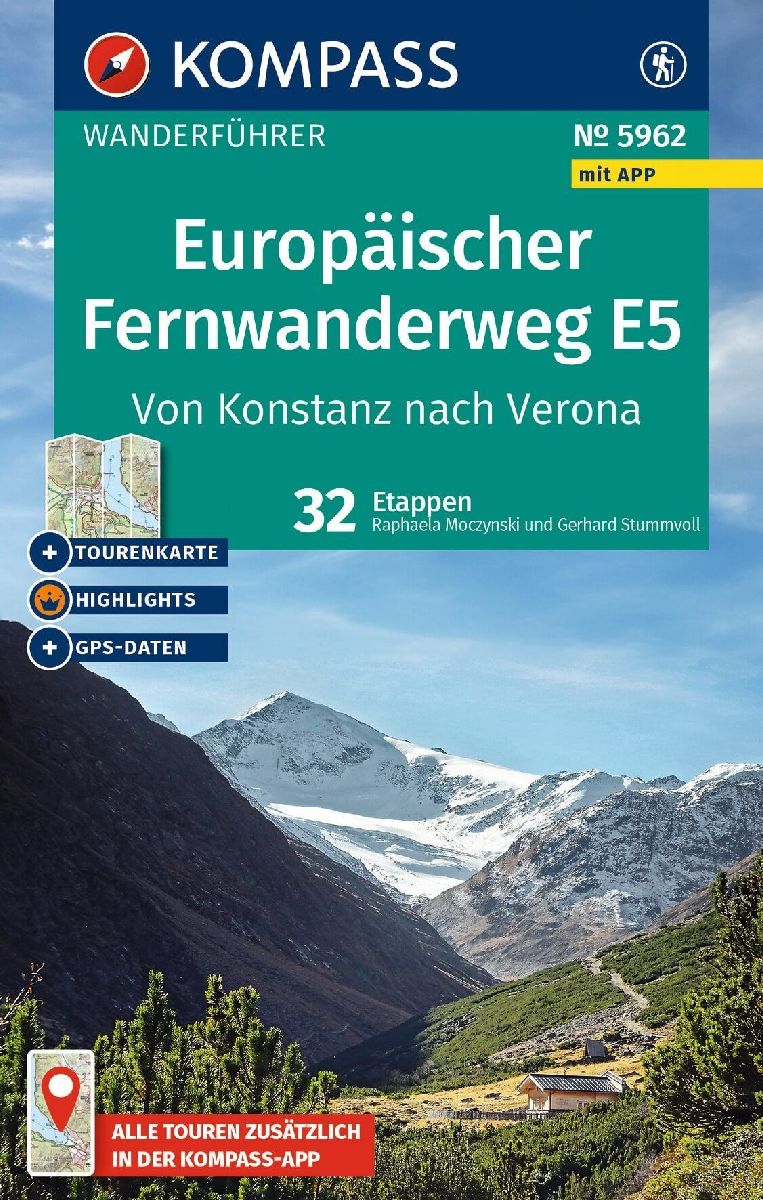 KOMPASS Wanderführer Europäischer Fernwanderweg E5