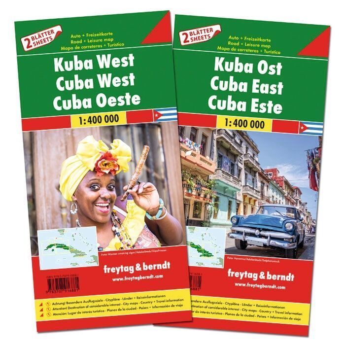 freytag & berndt Straßenkarte Kuba Set West und Ost 1:400.000